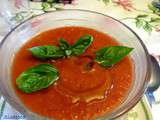Gaspacho de tomates et poivrons rouge