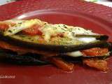 Millefeuille d'aubergine /tomates/mozzarella