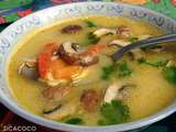 Soupe thailandaise lait de coco poulet/gingembre/ citronnelle....tom kha kaï