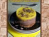 Cheesecake sans cuisson chocolat colis de poivrons jaunes