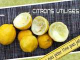 Citrons utilisés : ne pas jeter