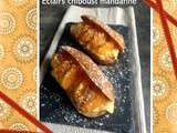 Eclairs (ou choux) crème chiboust mandarine & mandarine fraîche