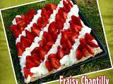 Fraisy Chantilly : dacquoise pistache fraises et chantilly