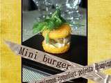 Mini burgers de polenta champignons & roquefort