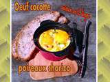 Oeuf cocotte poireaux & chorizo (cuisson en deux temps)