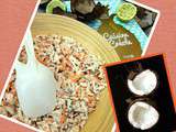 Salade marinée de noix de coco & carotte : Souskay de coco