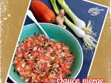 Sauce vierge tomate gingembre (pour poissons, crevettes, gambas etc...)