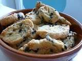 Biscuits secs aux olives et parmesan