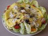 Omelette méditerranéenne et salade