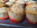 Muffins aux cramberris et pralines roses