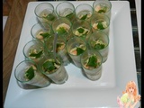 Verrine avocats/crevettes