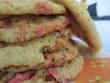 Cookies aux pralines roses {sans lactose}