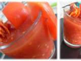 Soupe froide de tomate au chorizo