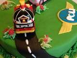 Gâteau d’anniversaire Robocar Poli #4 La touche finale