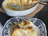 Lasagnes roulées au potimarron, ricotta et lard fumé comme des cannellonis