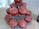 Cupcakes glacés au sirop de fraises