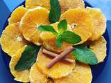 Salade d'oranges à la cannelle et à l'eau de fleur d'oranger