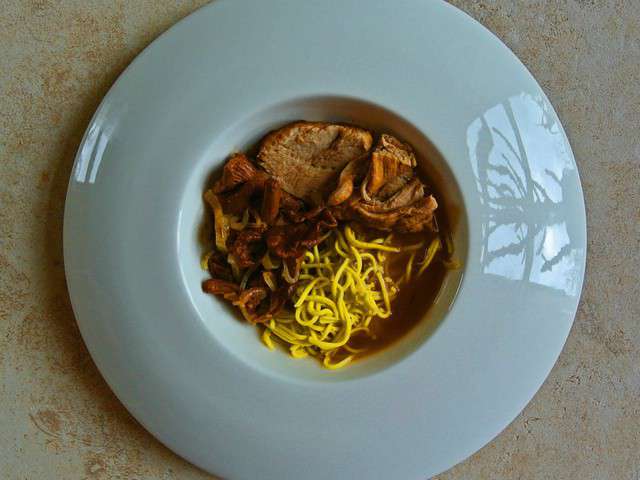 Recettes de Roti de veau aux girolles