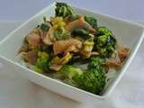Wok de porc aux brocolis et champignons