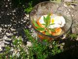 Verrines à la compote d’abricot  et mousse mascarpone