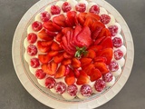 Tarte aux fraises et framboises
