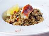 Pilaf de quinoa à l’orientale et filet de rouget grillé