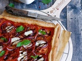 Tarte à la tomate / mozza & féta rôtie au four