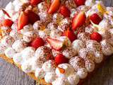 Tarte aux fraises sur fond de sablé breton, chantilly vanillée