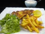 Filets de plie très croustillants en fish and chips pour la Saint-Patrick