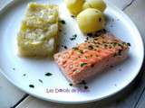 Filets de truite saumonée confits à l’huile d’olive et fondue de poireaux
