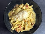Pâtes à la pancetta et aux chicons