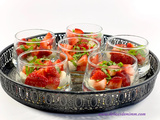 Petites verrines fraises-mozzarella