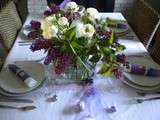 Table de Pâques : table poétique autour du lilas