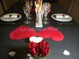Table pour la Saint-Valentin (en rouge et noir)