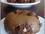 Muffin au chocolat noir fourré à la vanille