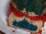Cake à la vanille tricolore du 14 juillet
