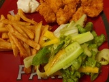 Fish & chips avec sauce ravigote et salade fraicheur