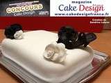 Je participe au Concours du Magazine Cake Design France avec mon gâteau Black &