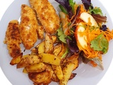 Tenders de poulet bbq et potatoes avec de la mayonnaise & une salade 🥗 carotte 🥕-pomme 🍎