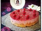 Gâteau d’anniversaire : Bavarois rose-framboise végan