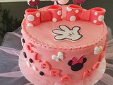 Petit gâteau thème Minnie pour 2 petites