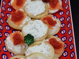 Blinis, boursin, saumon fumé