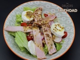 Salade chèvre, lentilles et rôti