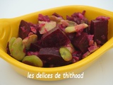 Salade de betteraves rouges et fèves
