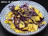 Salade de maïs chou rouge et mangue