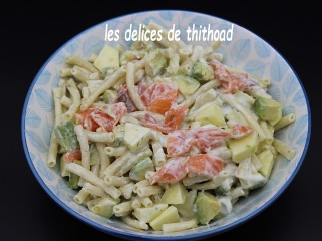 Recettes de Salade de pâtes et Saumon fumé
