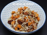 Salade de riz , patates douces et noix de pécan (autour d’un ingrédient #106)