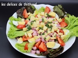 Salade jambon, fromage et oeufs (foodista challenge #97)