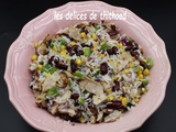 Salade riz au poulet façon tex mex