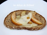 Tartines chèvre, pomme et sirop d’érable